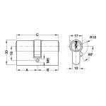 CILINDRO HAFELE MODELO EUROPEU 62MM CROMADO