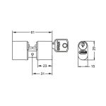 CILINDRO STAM 401 61MM CROMADO