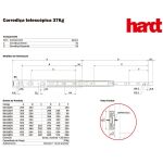 CORREDIÇA TELESCOPICA HARDT H45 650MM