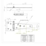 DOBRADIÇA LEME INOX PORTAO MADEIRA TRIANGULAR 3 X 6