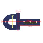 DOBRADIÇA PARA PORTEIRA SÃO ROMÃO N.02 210MM AZUL