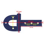 DOBRADIÇA PARA PORTEIRA SÃO ROMÃO N.03 270MM AZUL