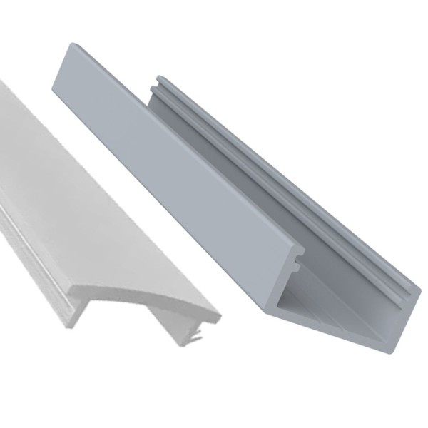 FARDO PERFIL ALUMÍNIO ROMETAL LED SOBREPOR RM-329 3 MT NATURAL C/DIFUSOR