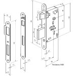 FECHADURA METRO LIGHT 40 QUADRADA INTERNA CROMADA C/RED