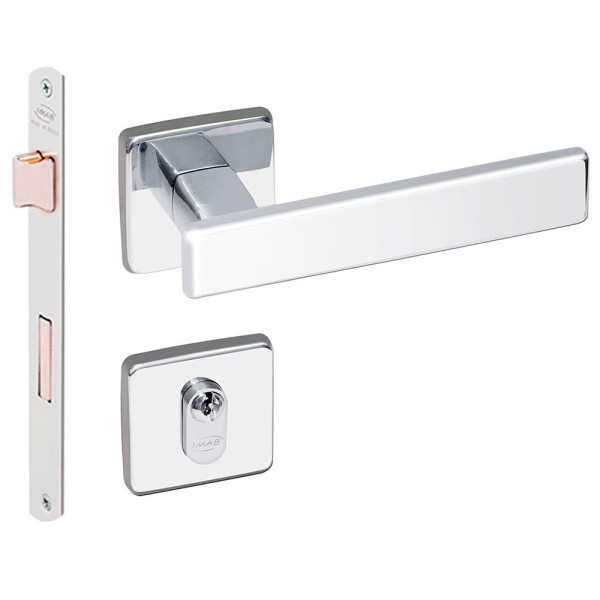 FECHADURA METRO LIGHT 55 QUADRADA EXTERNA CROMADA C/RED