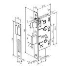 FECHADURA ODIN QUADRADA BANHEIRO ESCOVADA C/RED