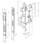 FECHADURA ODIN QUADRADA EXTERNA ESCOVADA C/RED