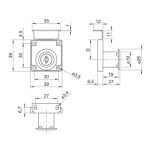 FECHADURA PARA GAVETA HAFELE CURTA D24 NIQUELADA 22MM