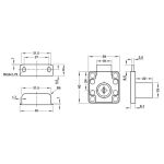 FECHADURA PARA GAVETA HAFELE LONGA D24 NIQUELADA 32MM