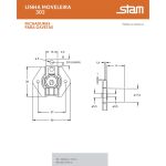 FECHADURA PARA GAVETA STAM LONGA 302 BRANCA 31MM