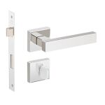 FECHADURA MOBIA QUADRADA BANHEIRO INOX POLIDO