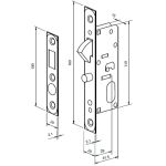 FECHADURA PORTA CORRER 1065 EXTERNA BICO PAPAGAIO ANTIQUE ZMK