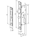 FECHADURA PORTA CORRER 1065 EXTERNA BICO PAPAGAIO CROMADO ZMK