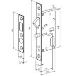 FECHADURA PORTA CORRER 1365 EXTERNA BICO PAPAGAIO CROMADO ZMK