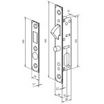 FECHADURA PORTA CORRER 1161 EXTERNA BICO PAPAGAIO CROMADO ZMK