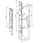 FECHADURA PORTA CORRER 1365 EXTERNA BICO PAP. CR ZMK C/RED