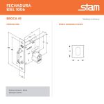 FECHADURA PORTA CORRER BIEL 1006 SIMPLES QUADRADA CROMADA