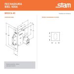 FECHADURA PORTA CORRER BIEL 1006 SIMPLES QUADRADA PRETA