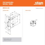 FECHADURA PORTA CORRER STAM BASEL 1008 DUPLA REDONDA ANTIQUE