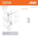 FECHADURA PORTA CORRER STAM DAVOS 1940 ESPELHO INOX POLIDO