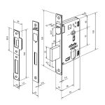 FECHADURA ROLETE 1710 QUADRADA BANHEIRO ESCOVADA XE