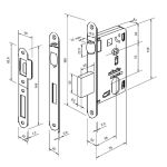 FECHADURA ROLETE 1710 QUADRADA EXTERNA CROMADA XP C/RED