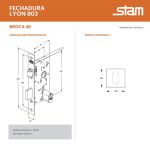 FECHADURA ROLETE STAM LYON 803 REDONDA INOX POLIDO