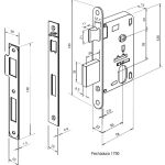 FECHADURA SLOT QUADRADA EXTERNA INOX POLIDO