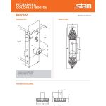 FECHADURA STAM ESPELHO COLONIAL 1500/06 TETRA BOLA