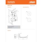 FECHADURA STAM FANO 803/11 REDONDA EXTERNA INOX POLIDO