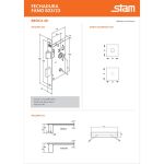 FECHADURA STAM FANO 823/35 QUADRADA BANHEIRO PRETO FOSCO