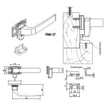 FECHO ALAVANCA FERMAX MINI FMA37 DIREITO PRATA FOSCO