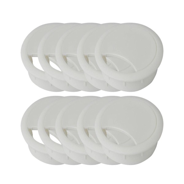 KIT C/10 PASSA FIO 46MM PEQUENO BRANCO