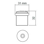 KIT C/2 BATENTE AMORTECEDOR PORTA ZAMACK 0300 CROMADO