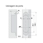 KIT C/2 DOBRADIÇAS INVISÍVEL IN230 60KG HAFELE