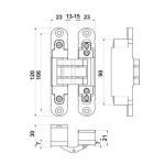 KIT C/2 DOBRADIÇAS INVISÍVEL IN230 60KG HAFELE