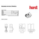 KIT C/2 DOBRADIÇAS INVISÍVEL TOPO D-16 ABERTURA 180º LATÃO