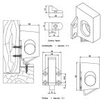 KIT C/2 FECHOS GATILHO PARA JANELA FMA04 PRATA