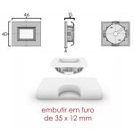 KIT C/2 LED EMBUTIR RETANGULAR E514 5000K ALUMÍNIO