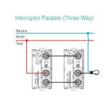 KIT C/2 INTERRUPTOR MARGIRIUS SLEEK PARALELO DUPLO PRETO