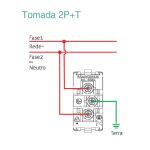 KIT C/2 MÓDULOS MARGIRIUS SLEEK TOMADA 2P+T 20A PRETO