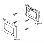 KIT C/2 PLACAS MARGIRIUS SLEEK MÓVEL 65X45MM BRANCA