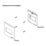 KIT C/2 PLACAS MARGIRIUS SLEEK MÓVEL 70X70MM MARROM