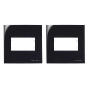 KIT C/2 PLACAS MARGIRIUS SLEEK MÓVEL 70X70MM PRETO