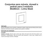 KIT C/2 PLACAS MARGIRIUS SLEEK MÓVEL 80X80MM MARROM