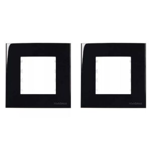 KIT C/2 PLACAS MARGIRIUS SLEEK MÓVEL 80X80MM PRETO