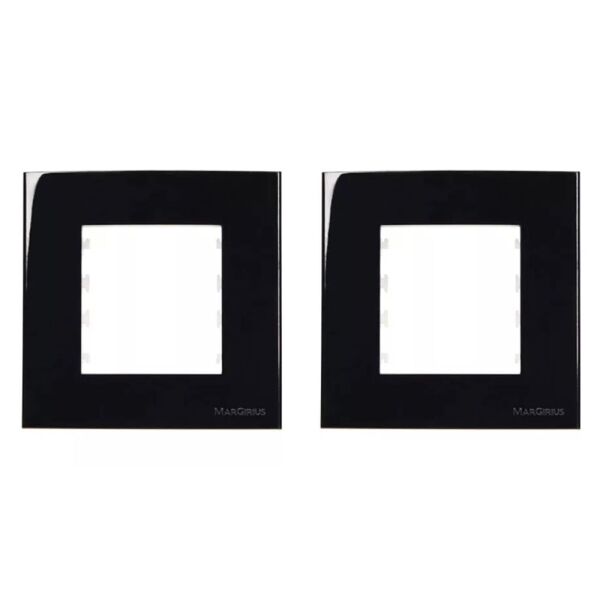 KIT C/2 PLACAS MARGIRIUS SLEEK MÓVEL 80X80MM PRETO