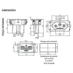 KIT C/5 TOMADAS MARGIRIUS TPA/CAIXA MESA 20A S/FIO PRETO