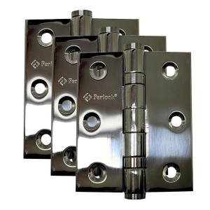 KIT C/3 DOBRADIÇAS INOX ROLAMENTO FERLOCK 3.5X3 POLIDA