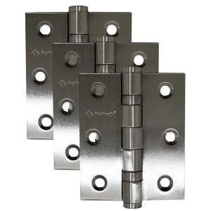 KIT C/3 DOBRADIÇAS INOX ROLAMENTO FERLOCK 3.5X3 ESCOVADA